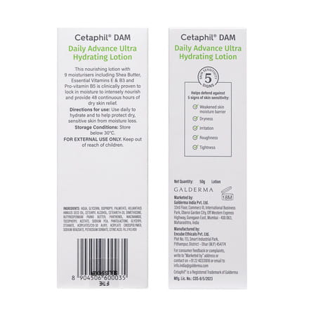 Cetaphil Dam Daily Advance Ultra Hydrating Lotion 50 Gm