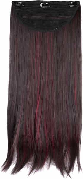 Streak Street Clip-In 24'' Crimped Burgundy Hair Extensions