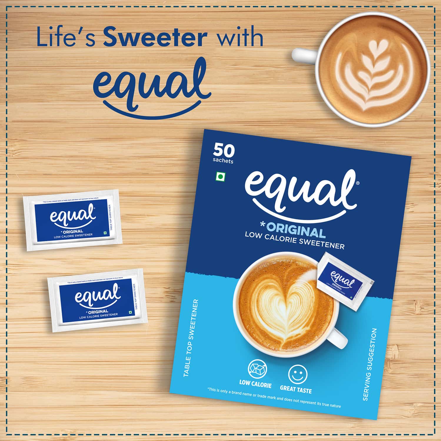 Buy EQUAL ORIGINAL LOW CALORIE SWEETENER, SUGAR FREE, LOW CALORIES
