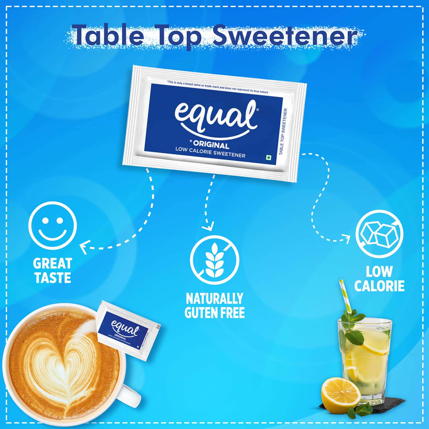 Buy EQUAL ORIGINAL LOW CALORIE SWEETENER, SUGAR FREE, LOW CALORIES