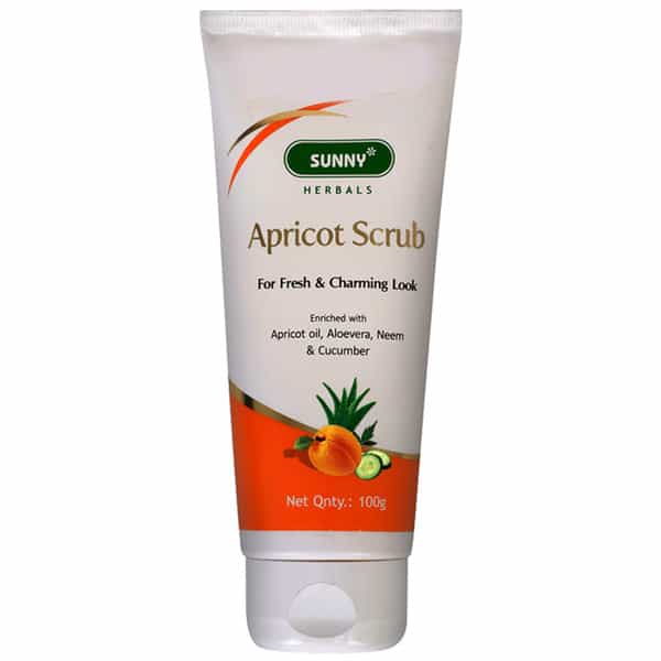 Sunny Herbals Apricot Aloevera With Neem And Cucumber Scrub 100 Gm