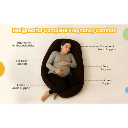 Nuluv Maternity Pillow - Dark Brown