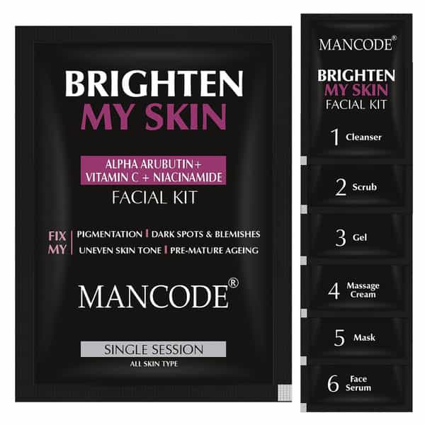 Mancode Brighten My Skin Facial Kit For Men 58Gm