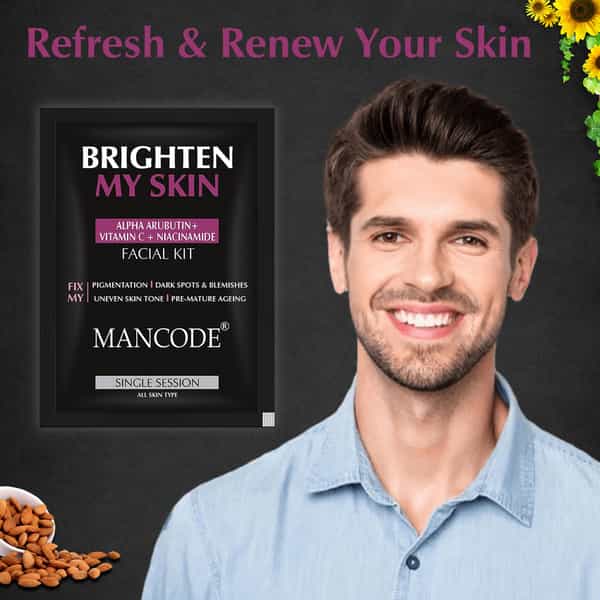 Mancode Brighten My Skin Facial Kit For Men 58Gm