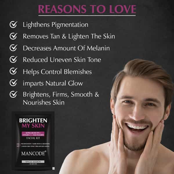 Mancode Brighten My Skin Facial Kit For Men 58Gm