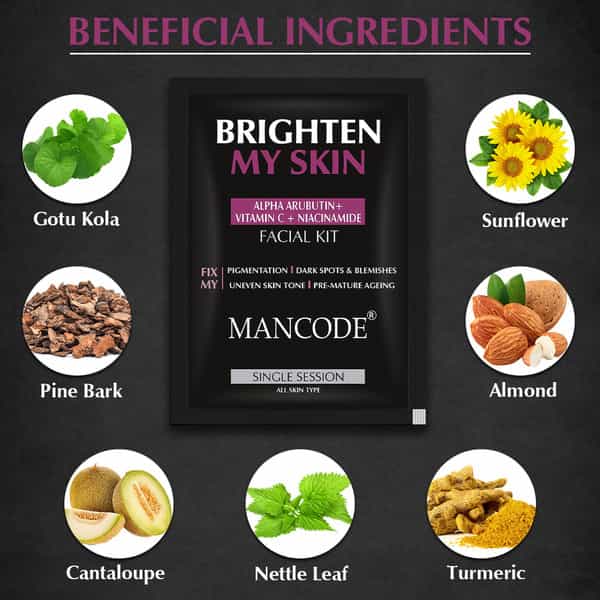 Mancode Brighten My Skin Facial Kit For Men 58Gm