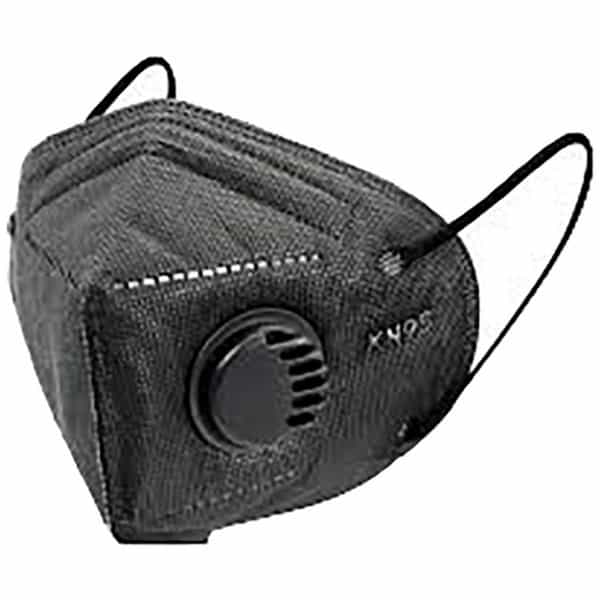 V-Cure Kn95 Mask With Valve Black