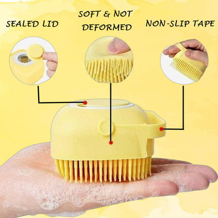 Ktein Silicone Bath Brush | Exfoliating & Massage Silicone Brush | Mud & Dirt Remover - (1 Unit)