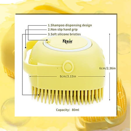 Ktein Silicone Bath Brush | Exfoliating & Massage Silicone Brush | Mud & Dirt Remover - (1 Unit)
