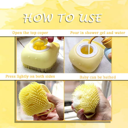 Ktein Silicone Bath Brush | Exfoliating & Massage Silicone Brush | Mud & Dirt Remover - (1 Unit)