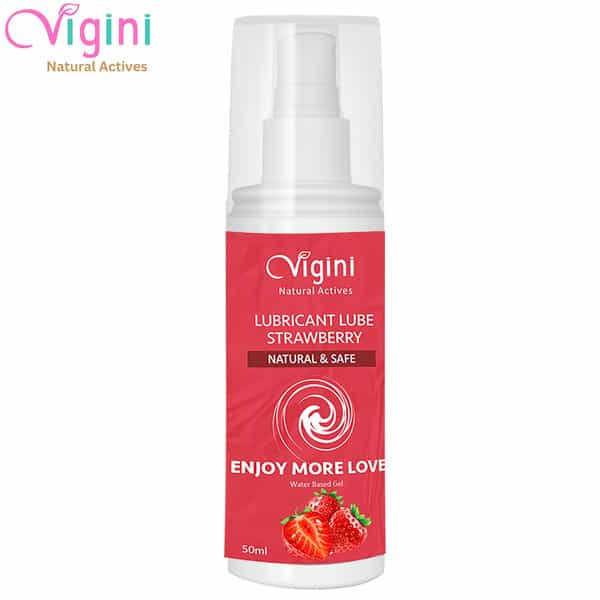 Vigini Intimate Strawberry Lubricant Personal Lube Non-Sticky Water Based Gel For Long Lasting Time