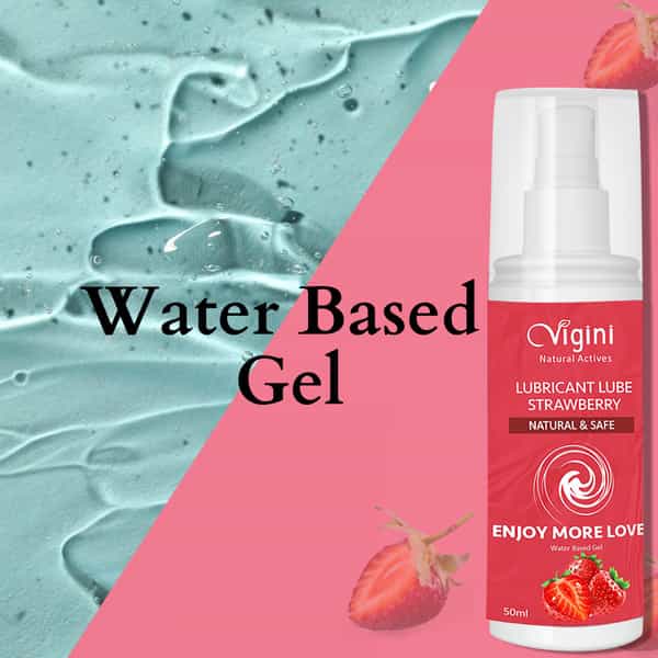 Vigini Intimate Strawberry Lubricant Personal Lube Non-Sticky Water Based Gel For Long Lasting Time