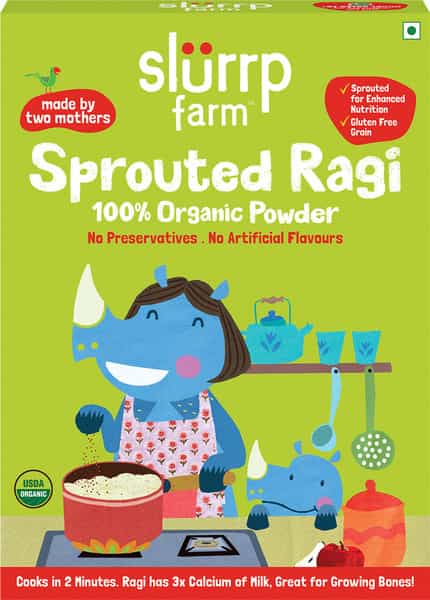 Slurrp Farm Organic Sprouted Ragi Powder - 250G
