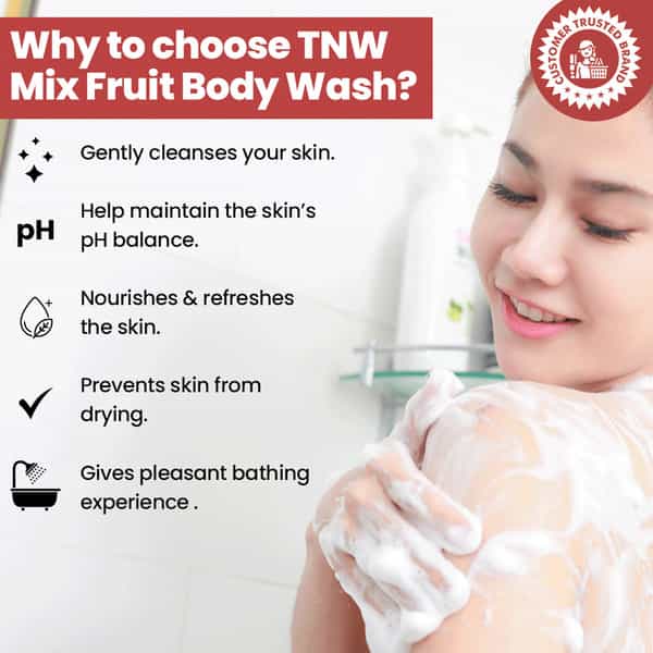 Tnw The Natural Wash Mix Fruit Body Wash For Gentle Cleansing - 200 Ml