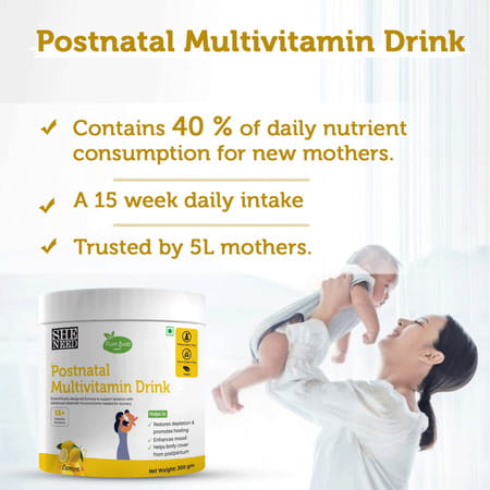 Sheneed Prenatal & Postnatal Multivitamin Womens Drink - 300gm (Combo Pack)