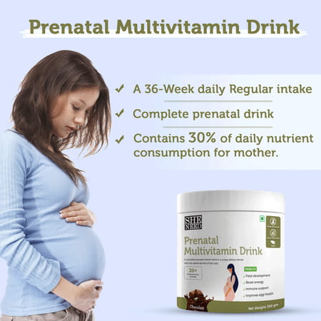 Sheneed Prenatal & Postnatal Multivitamin Womens Drink - 300gm (Combo Pack)