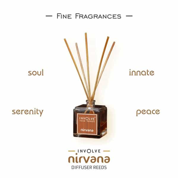 Involve Nirvana Reed Aroma Diffuser - Innate -100Ml Oil + 15 Sticks & Dispensing Bottle - Inir02