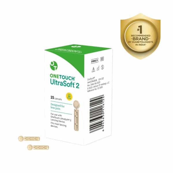 Onetouch Ultrasoft 2 | Pack Of 25 Lancets | For Use With Onetouch Ultrasoft 2 Lancing Device