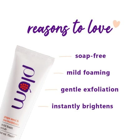 Plum Grape Seed & Sea Buckthorn Mild Foam Scrub - 75 Ml