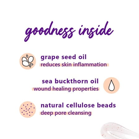 Plum Grape Seed & Sea Buckthorn Mild Foam Scrub - 75 Ml