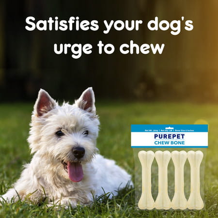 Purepet Chew Bones Dog Treats 6 Inches - Pack Of 4 Bones