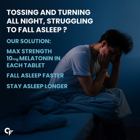 Carbamide Forte Melatonin 10 Mg Pills | Melatonin Tablet For Restful Deep Sleep - 100 Veg Tablets