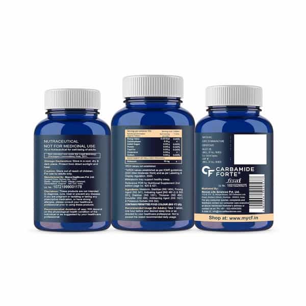 Carbamide Forte Melatonin 10 Mg Pills | Melatonin Tablet For Restful Deep Sleep - 100 Veg Tablets