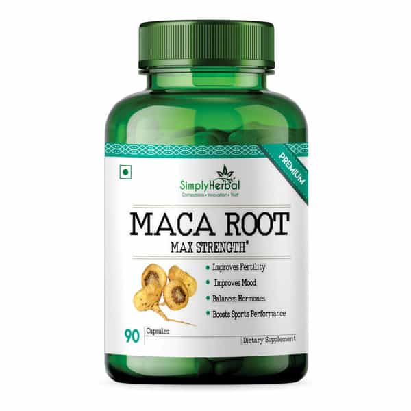 Simply Herbal Maca Root Extract Capsules For Men & Women - 90 Pills