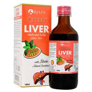 Bjain Omeo Liver Medicated Syrup . Sugar Free | Liver Health Tonic & Detoxification - 100ml