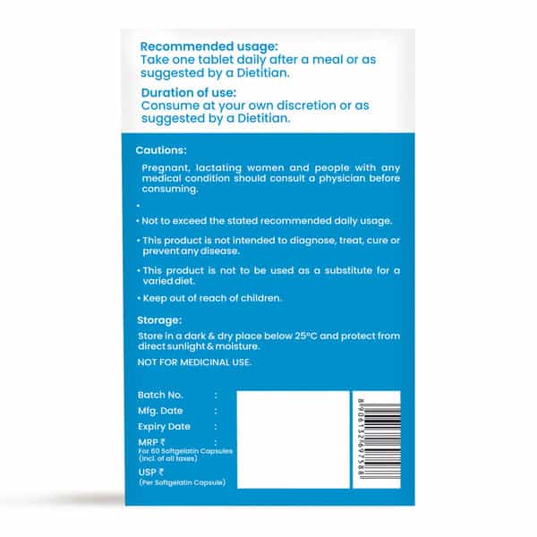 Dr. Morepen Omega3 Deep Sea Fish Oil 1000 Mg For Healthy Heart | Brain & Joints|60 Softgel | 2 Packs