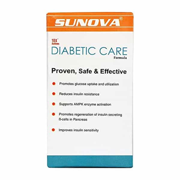 Sunova Diabetic Care Capsules | Fenugreek Gudmar And Daruharidra Extract - 60 Veg Capsules | 6 Packs