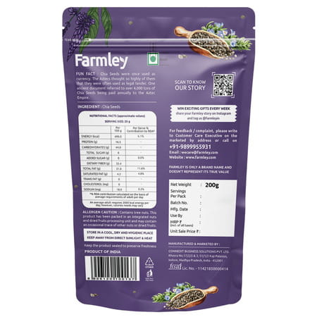 Farmley Chia Seeds Rich In Protein 200g
