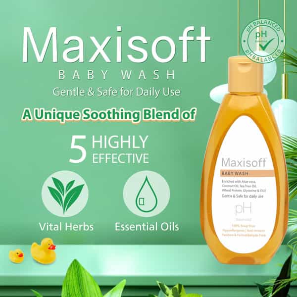 Maxisoft Baby Wash Ph Balanced | 100 Ml | Pack Of 2