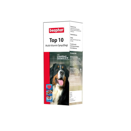 Beaphar Top 10 Multi-Vitamin Syrup For Dogs | 200Ml | Improves Overall Vitality & Internal Strength