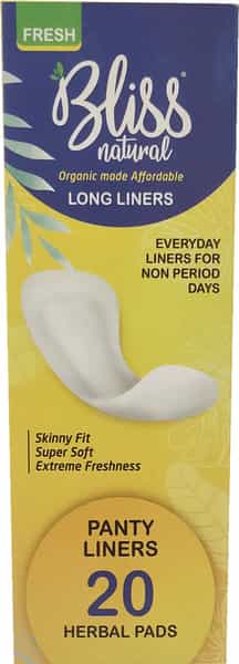 Bliss Natural Panty Liner Long (Pack Of 20)
