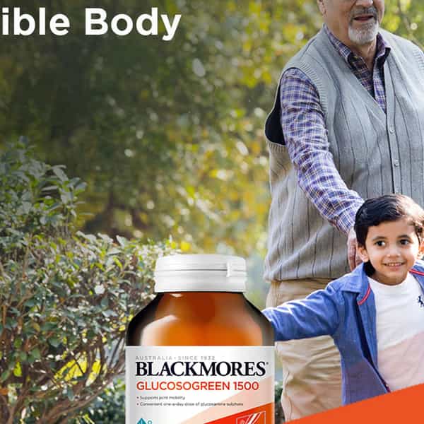 Blackmores - Glucosogreen 1500 |1500Mg Vegetarian Glucosamine Sulfate|90 Tablets - Vanilla Flavored