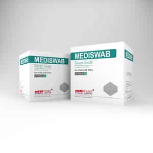 Medica Mediswab Sterile Gauze Swab 5cm X 5cm X 12ply - Soft | Absorbent Wound Dressing (5 Pcs Pack)