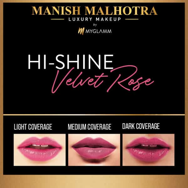 Manish Malhotra Beauty By Myglamm Hi-Shine Lipstick-Velvet Rose