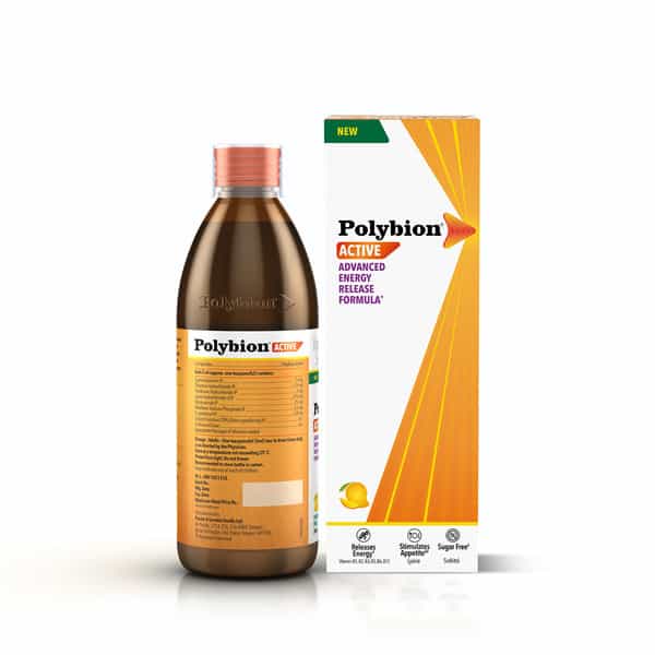 New Polybion Active Mango Flavour Sugar Free 300Ml Syrup