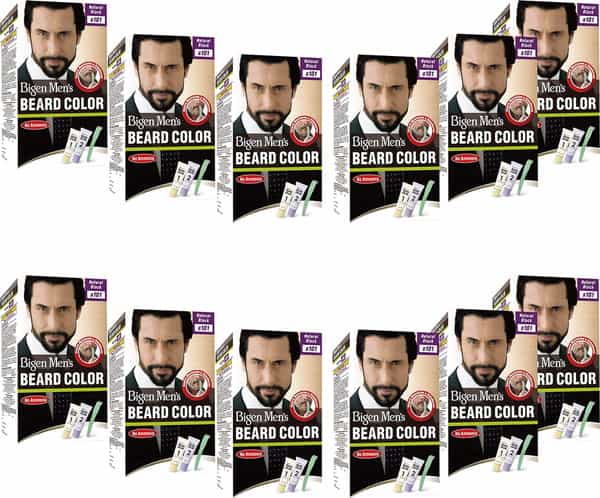 Bigen Men's Beard Color Natural Black B101 40G (Pack Of 12)