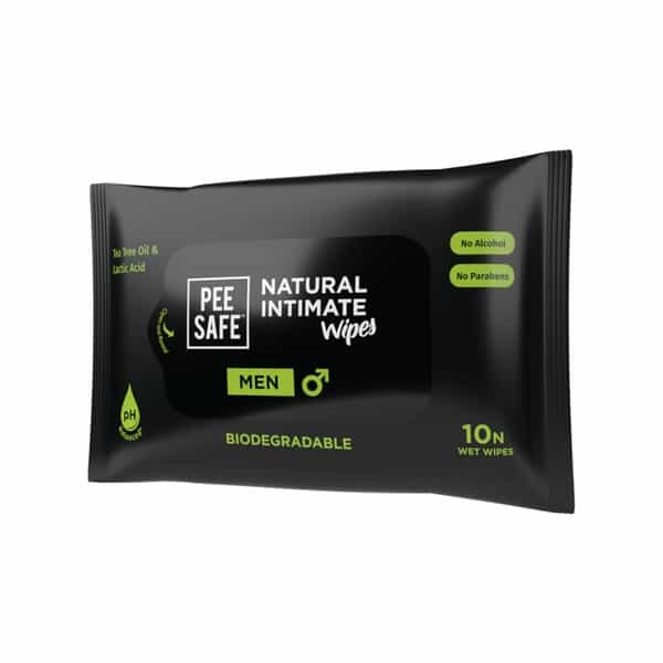 Pee Safe Biodegradable Intimate Wipes For Men - 10 Wipes (Pack Of 1)