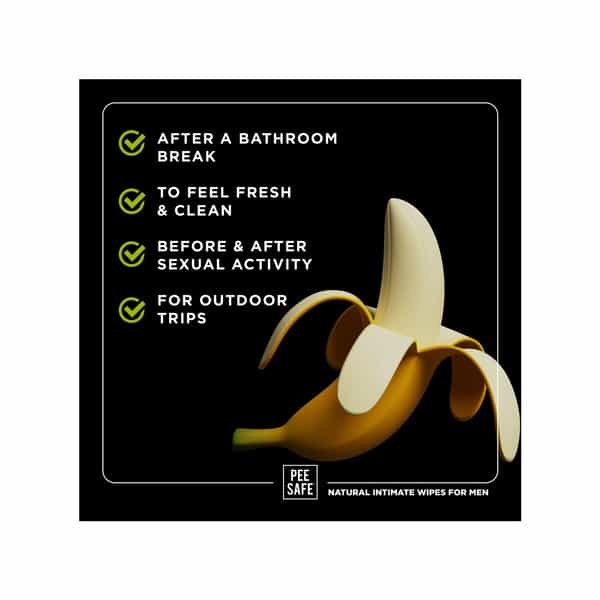 Pee Safe Biodegradable Intimate Wipes For Men - 10 Wipes (Pack Of 1)