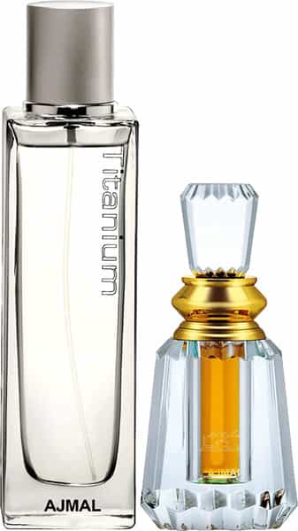 Ajmal Titanium Edp 100Ml Perfume For Men And Oudh Mukhallat Cp Oil Women 6Ml For Unisex