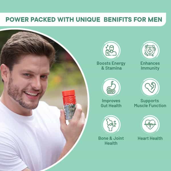 Wellbeing Nutrition Slow Multi For Him, Natural Vitamin D3 & Instant Energy, Pro + Pre Effervescent