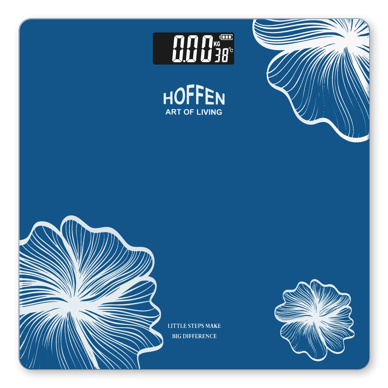 Hoffen (india) Electronic Digital Personal Bathroom Weight Machine | Upto 180kg - Blue