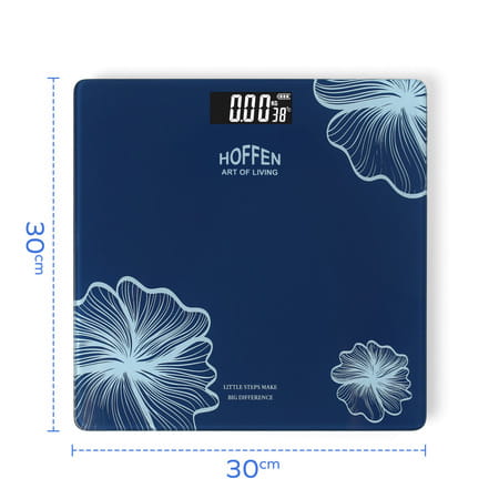 Hoffen (India) Electronic Digital Personal Bathroom Weight Machine | Upto 180kg - Blue