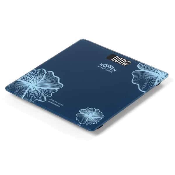 Hoffen (India) Electronic Digital Personal Bathroom Weight Machine | Upto 180Kg - Blue