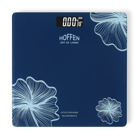 Hoffen (India) Electronic Digital Personal Bathroom Weight Machine | Upto 180kg - Blue