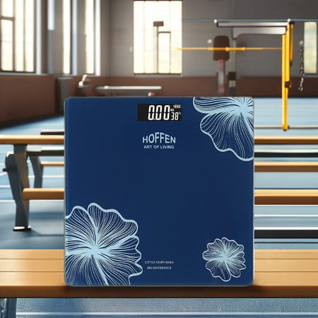 Hoffen (India) Electronic Digital Personal Bathroom Weight Machine | Upto 180kg - Blue
