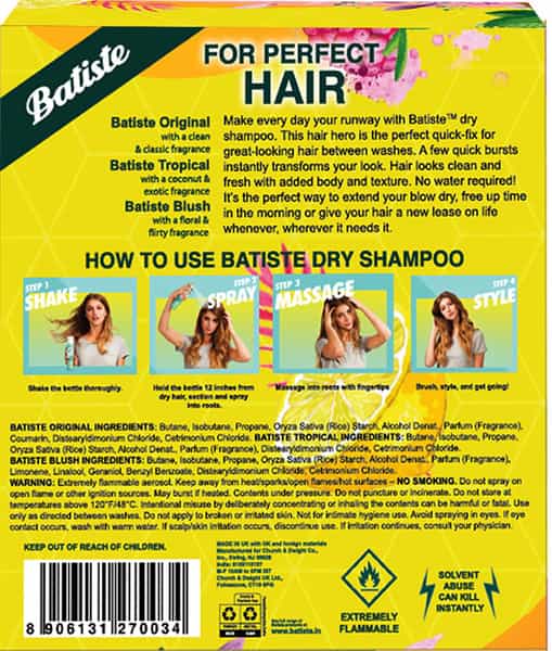 Batiste Value Kit Dry Shampoo - 150Ml (Pack Of 3 X 50Ml)